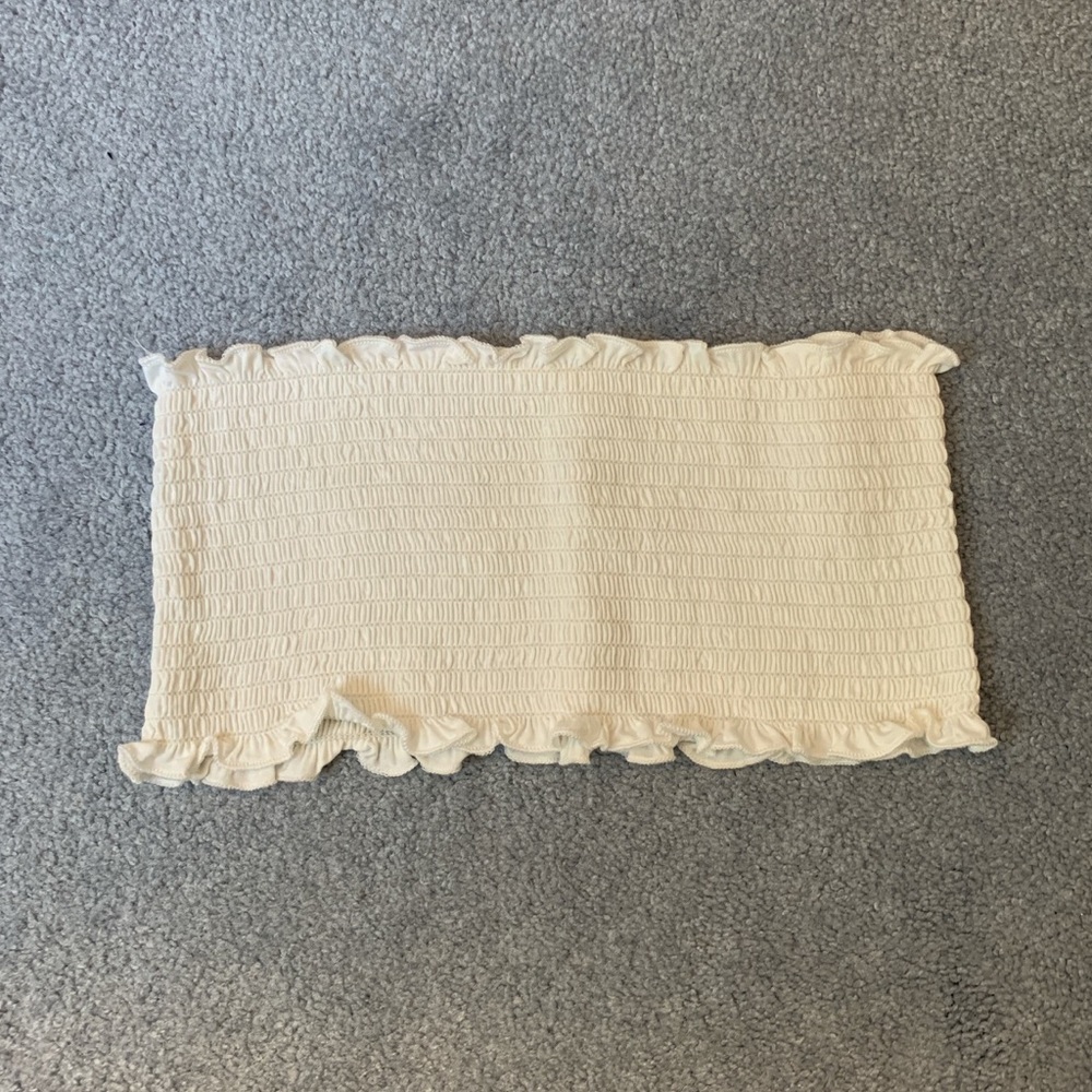 Brandy Melville white smocked bandeau